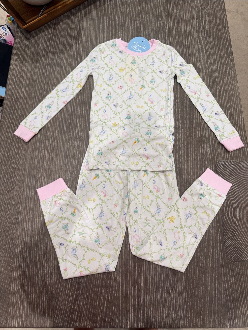 NWT Size 10 Classic Whimsy Storybook Rabbit Pink Pajama Set